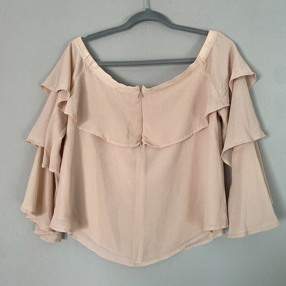 Bardot cream off the shoulder ruffle blouse - Picture 3 of 5